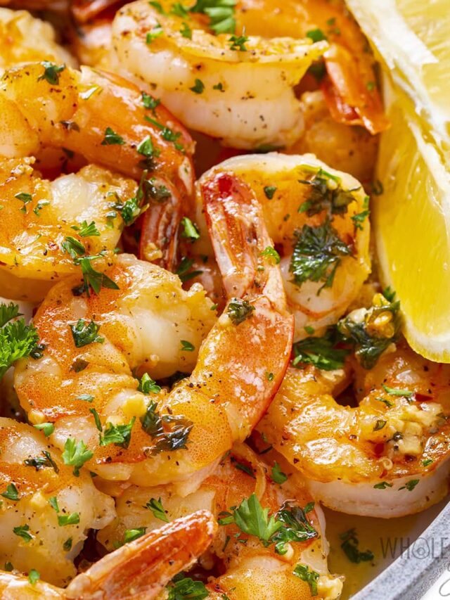 5-Minute Top Mediterranean Creamy Lemon Garlic Butter Shrimp with Spinach For Mom